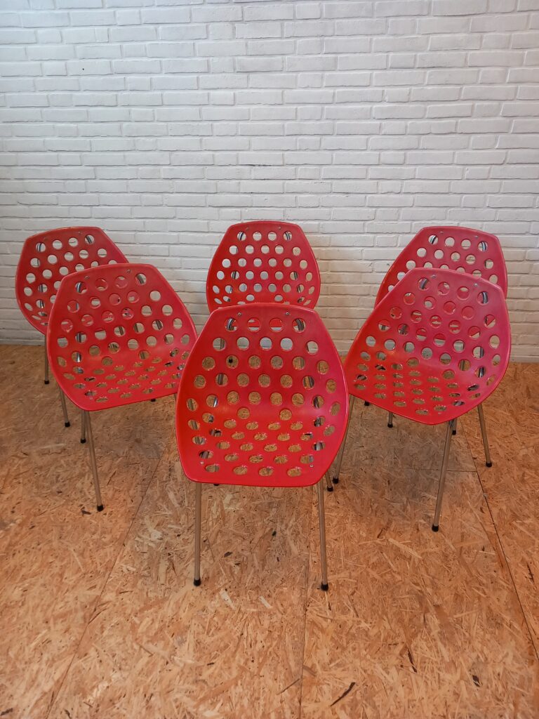 6  Coquilage Guariche diner chairs