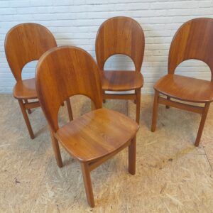 Spoon back diner chairs Glostrup, set of 4